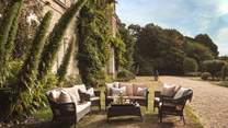 There is plenty of outdoor seating, whether it is afternoon tea, breakfast or a sumptuous supper as twilight descends