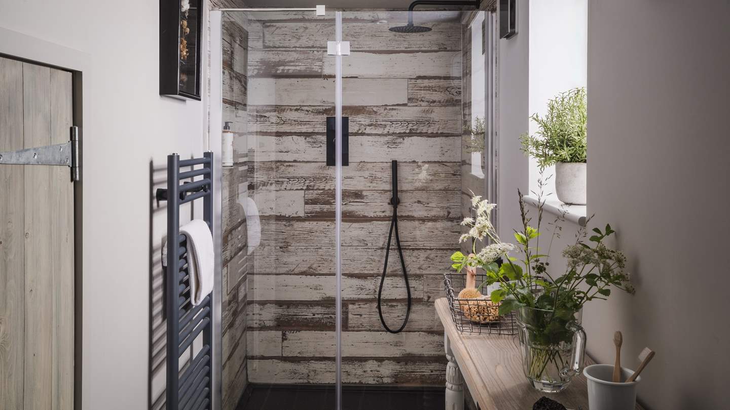 There’s also a large shower with rainfall head for refreshing pick-me-ups