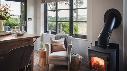 Savour cosy moments beside the wood burner...