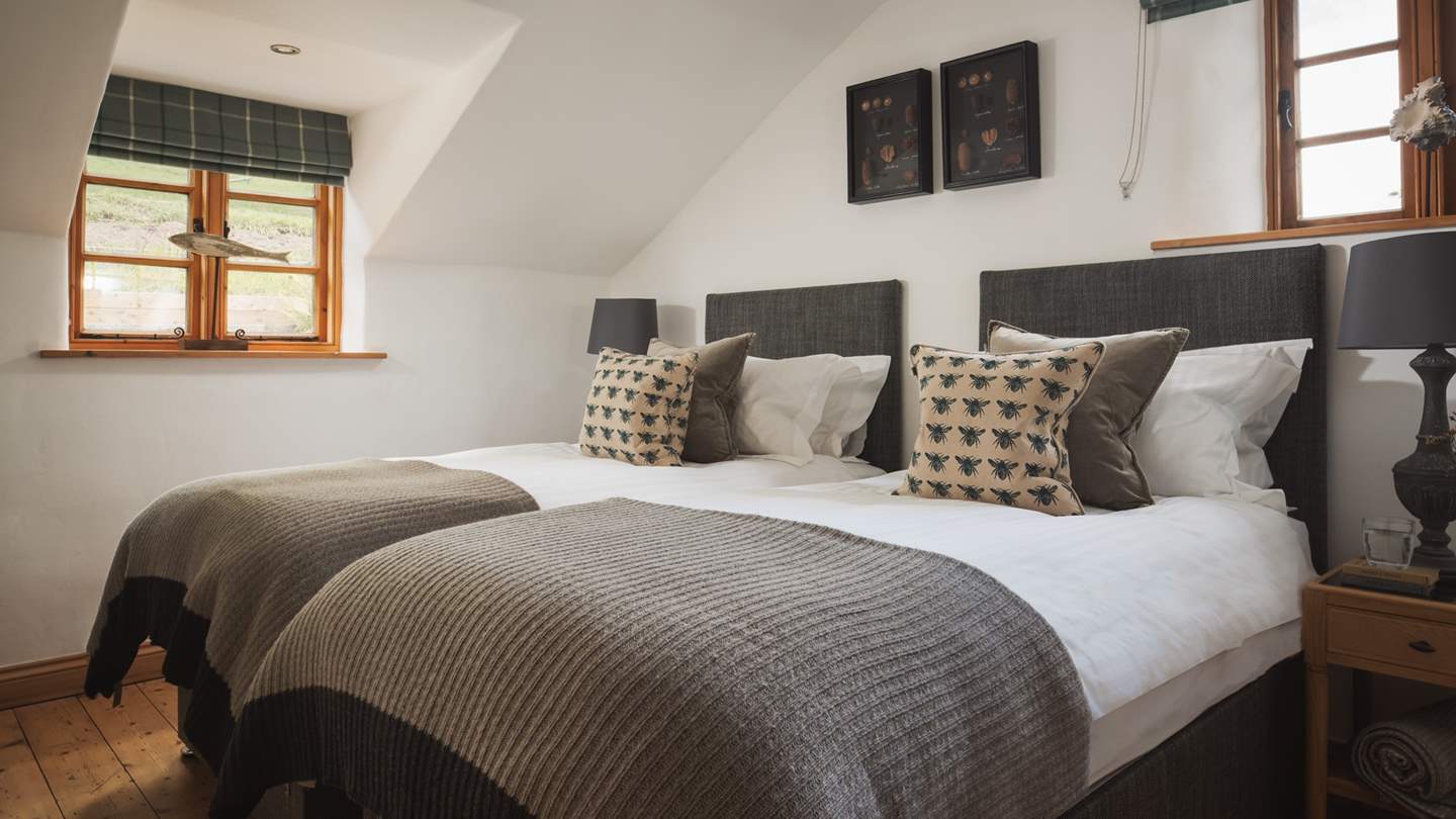 The third bedroom is a zip-and-link meaning it can be set up as twins (perfect for little ones) or kept together as a further super king