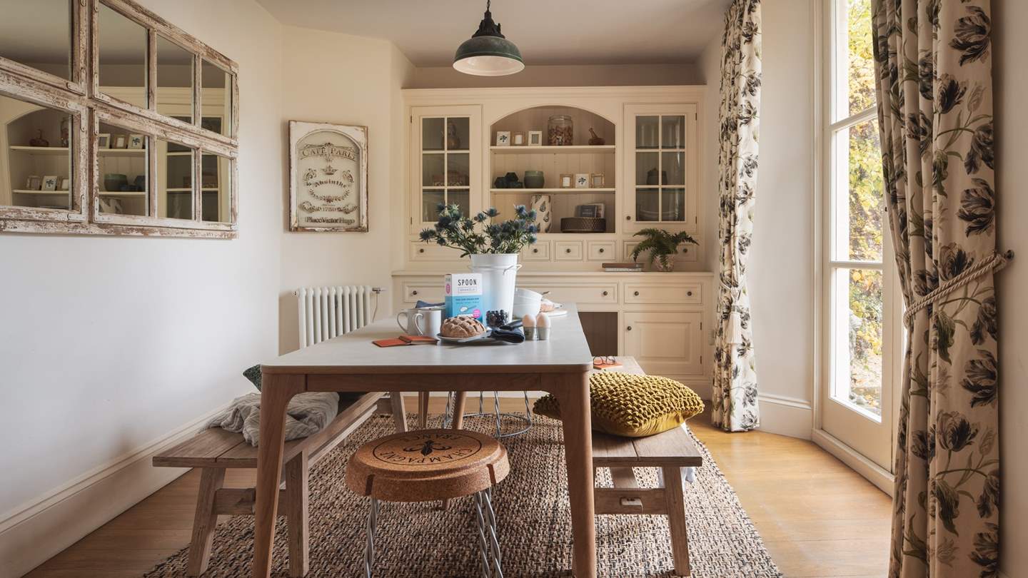 The Breakfast Room is a light and airy spot and seats ten