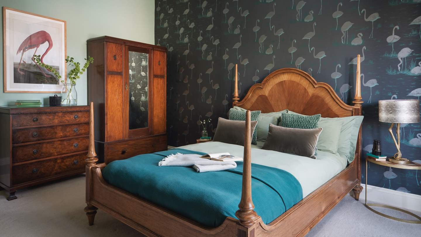 Located on the first floor, this bedroom is just a few steps away from the main bathroom