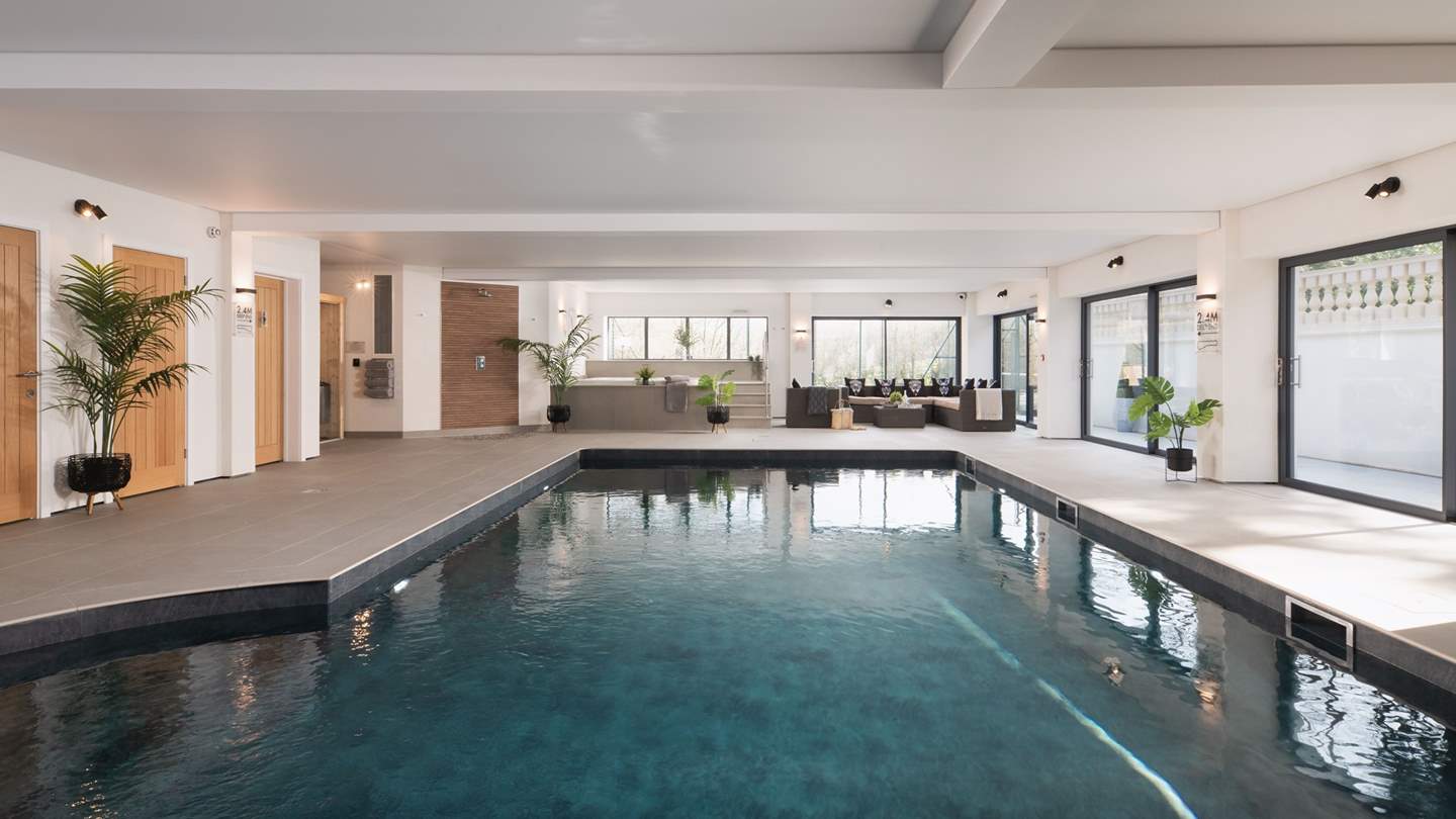 Complete with a stunning indoor pool, hot tub and sauna 