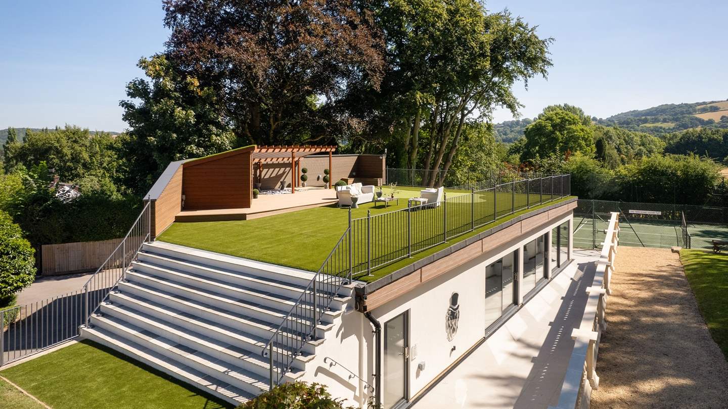 Underneath the stunning rooftop terrace lies the magnificent pool house 