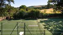 The wonderful tennis courts at Winscombe are a fabulous addition to your staycation