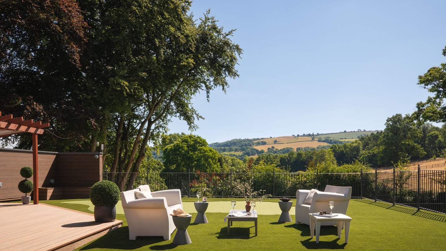 A rooftop terrace with dreamy countryside views 