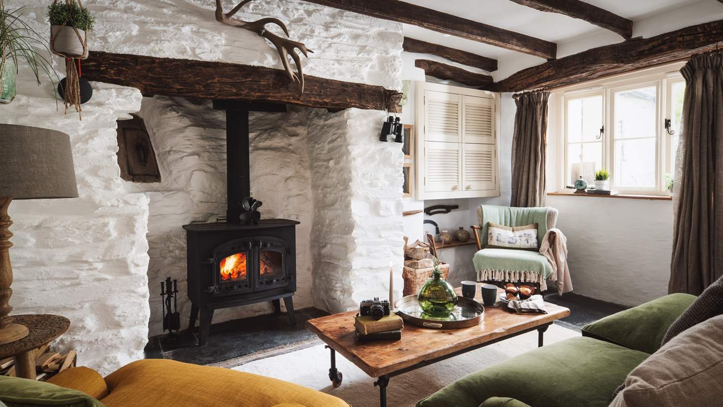 On cooler evenings, light the wood burner and sit back, relaxing with your favourite tipple in hand whilst toes are kept toasty warm