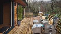 There's plenty of space to relax on the wooden deck