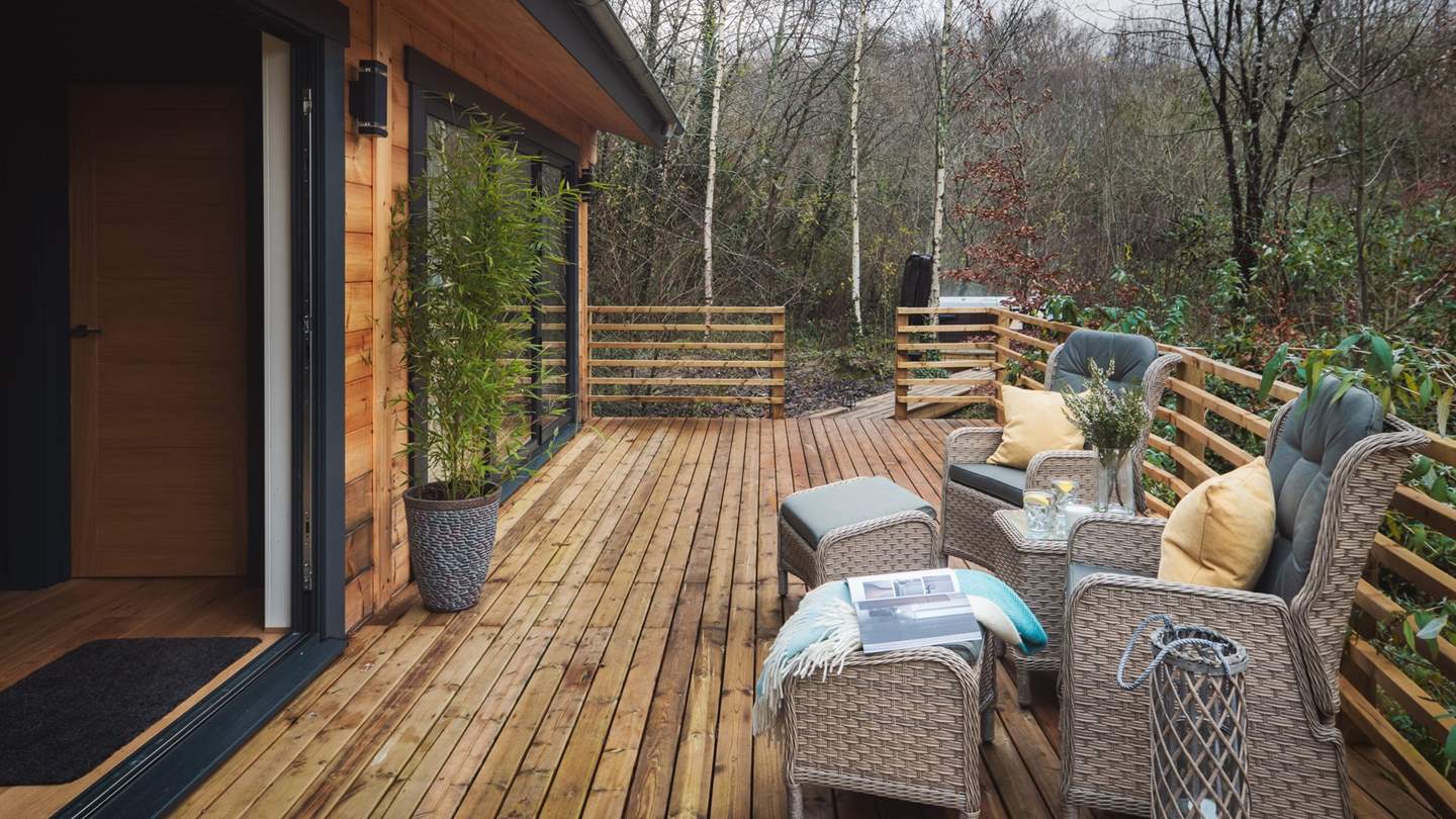 There's plenty of space to relax on the wooden deck