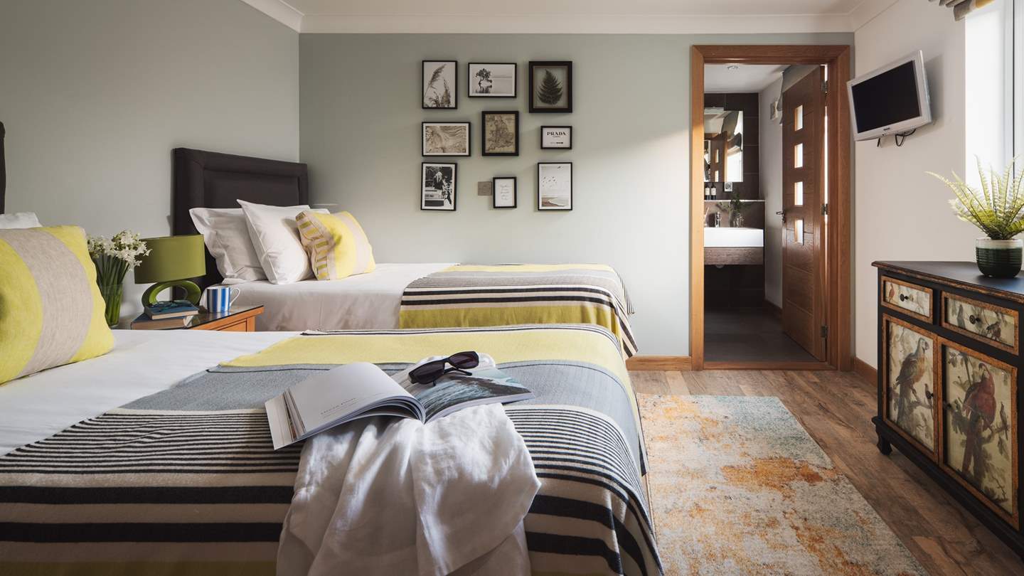 The fifth bedroom is situated on the upper ground floor and has twin beds 