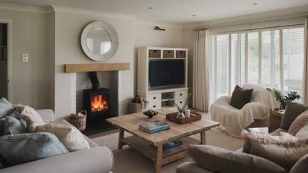 Gather around the wood burning stove in the cooler months