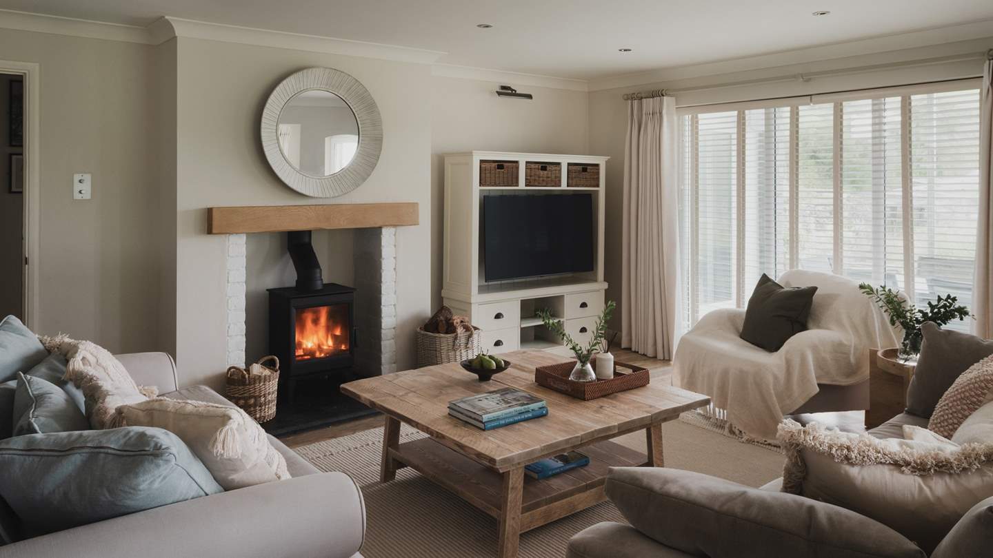 Gather around the wood burning stove in the cooler months