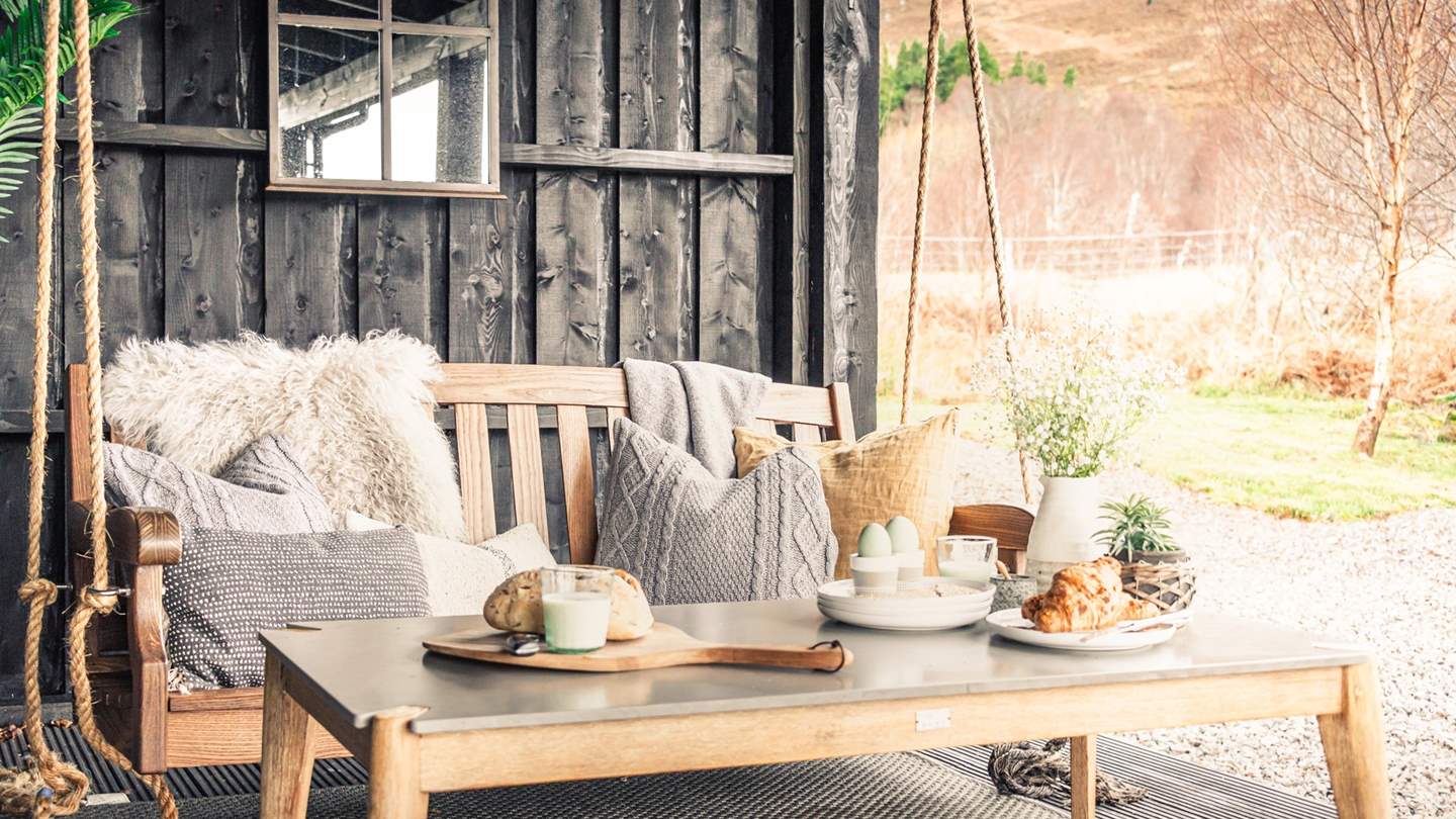 Take to the swing chair for breakfast - a memorable way to start the day!