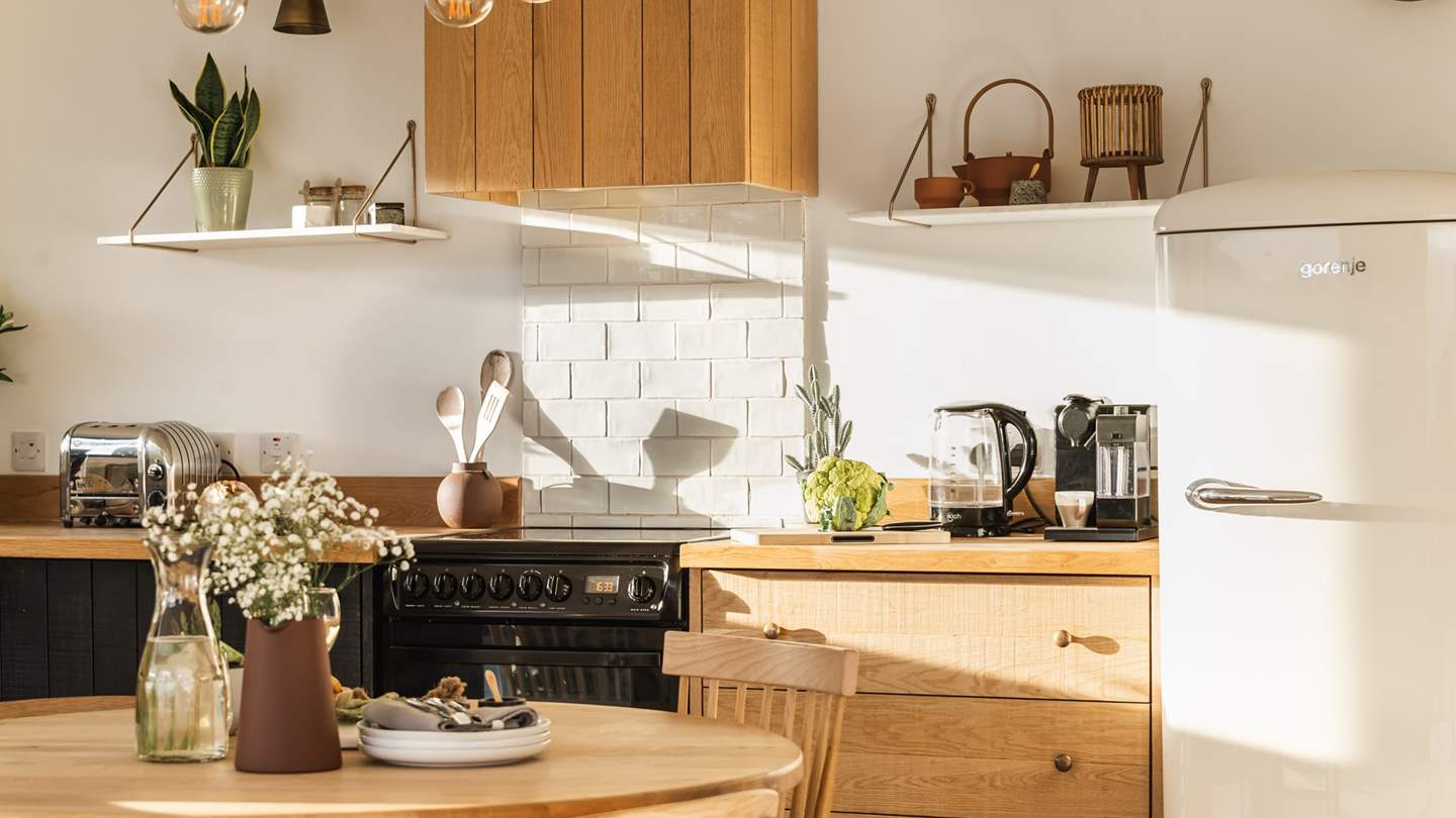 The beautiful kitchen is home to everything you'll need to rustle up feasts