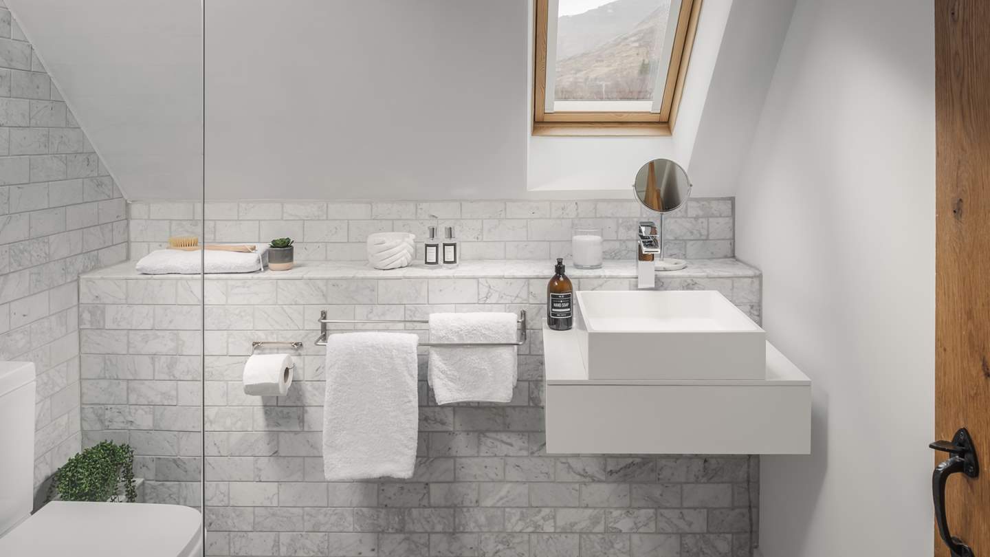 Even the shower room has a breath taking view!