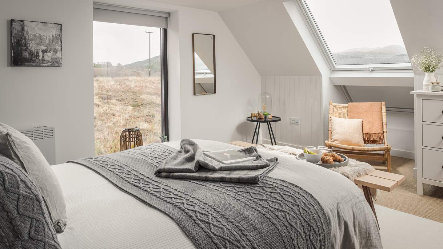 Both bedrooms have dual-aspect windows, one in each is a Velux to make the most of the glorious views and ever-changing skies