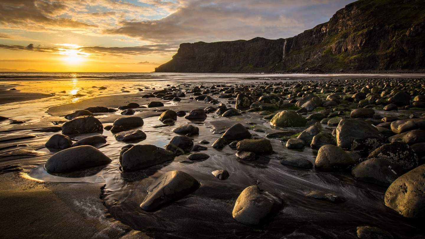 Talisker Bay is not only beautiful, but home to the world-famous whiskey