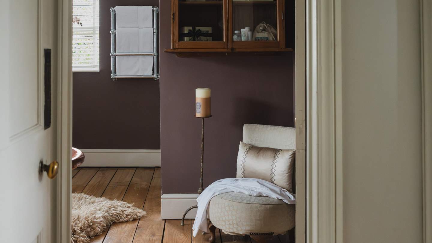 Plus an en suite bathroom with stunning copper bath and large walk-in shower