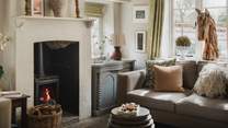 Gather around the wood burner for cosy moments