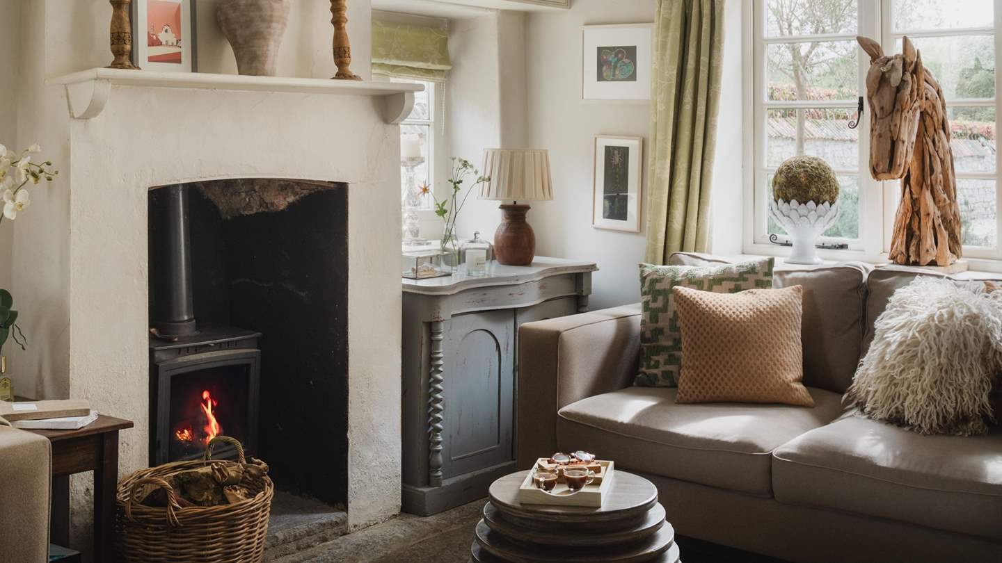 Gather around the wood burner for cosy moments