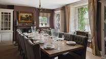 Savour lavish mealtimes, with seating for up to twelve