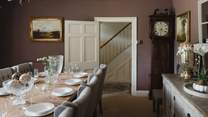 For a more formal dining setting, discover the second dining room