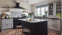 The stunning kitchen is a dream and bound to excite the budding and experienced chef alike
