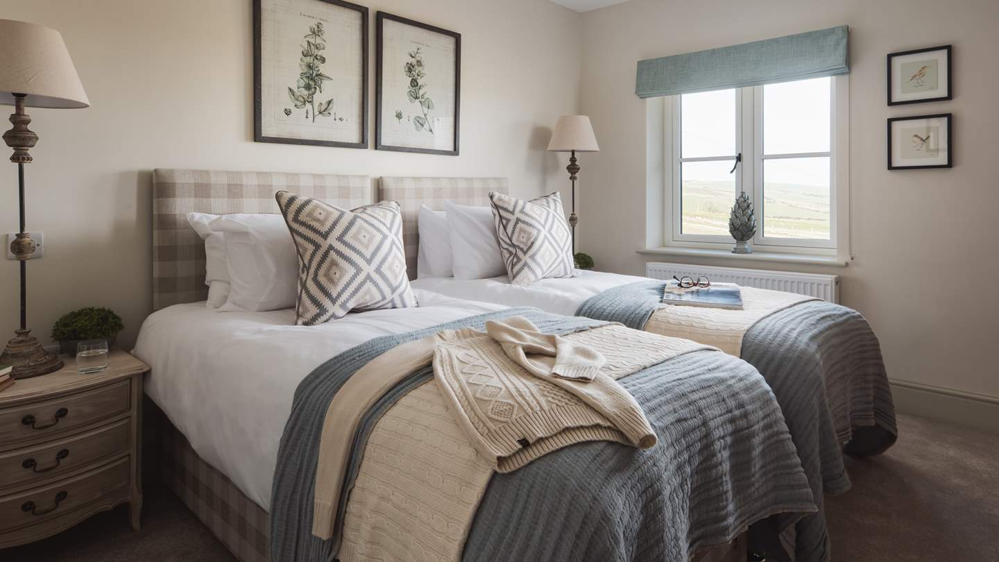 The third bedroom has a zip-and-link bed, meaning it can be made up as either twin beds or a super king-sized bed