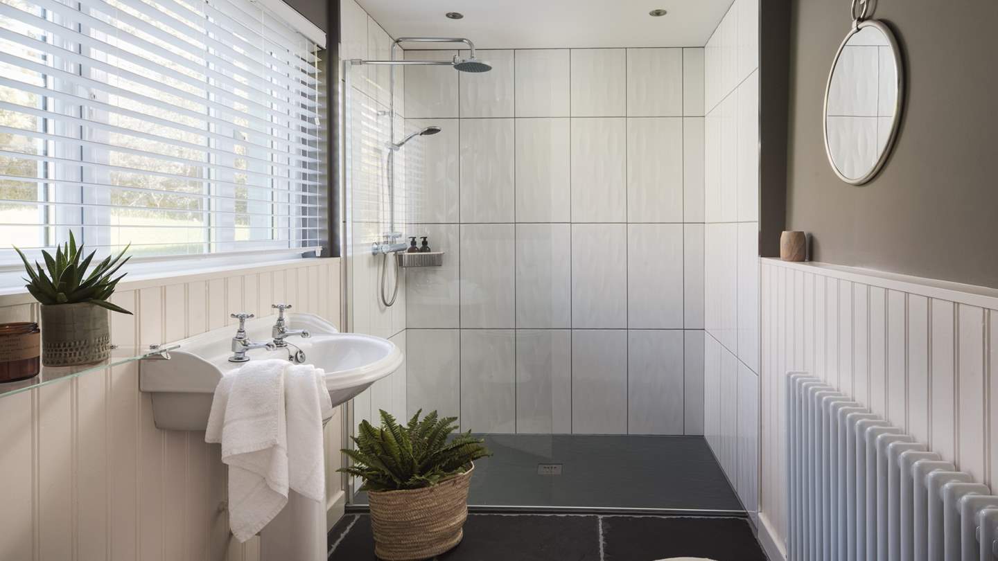 The downstairs wet room, perfect for sandy toes!