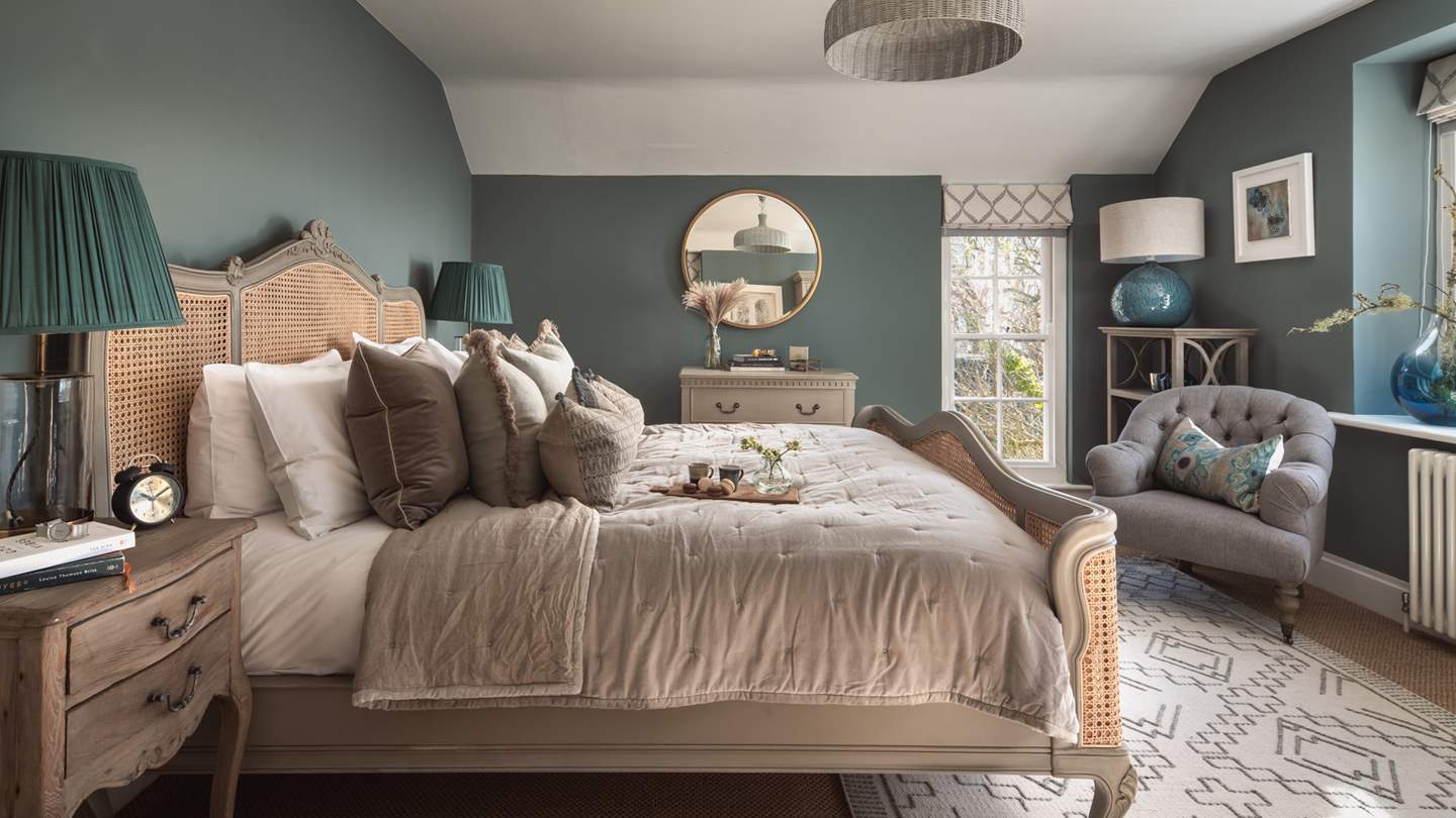 Evoking a touch of French charm, this is an oh-so-romantic bedroom