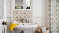 The bijoux bathroom is just a delight - we love the tiles