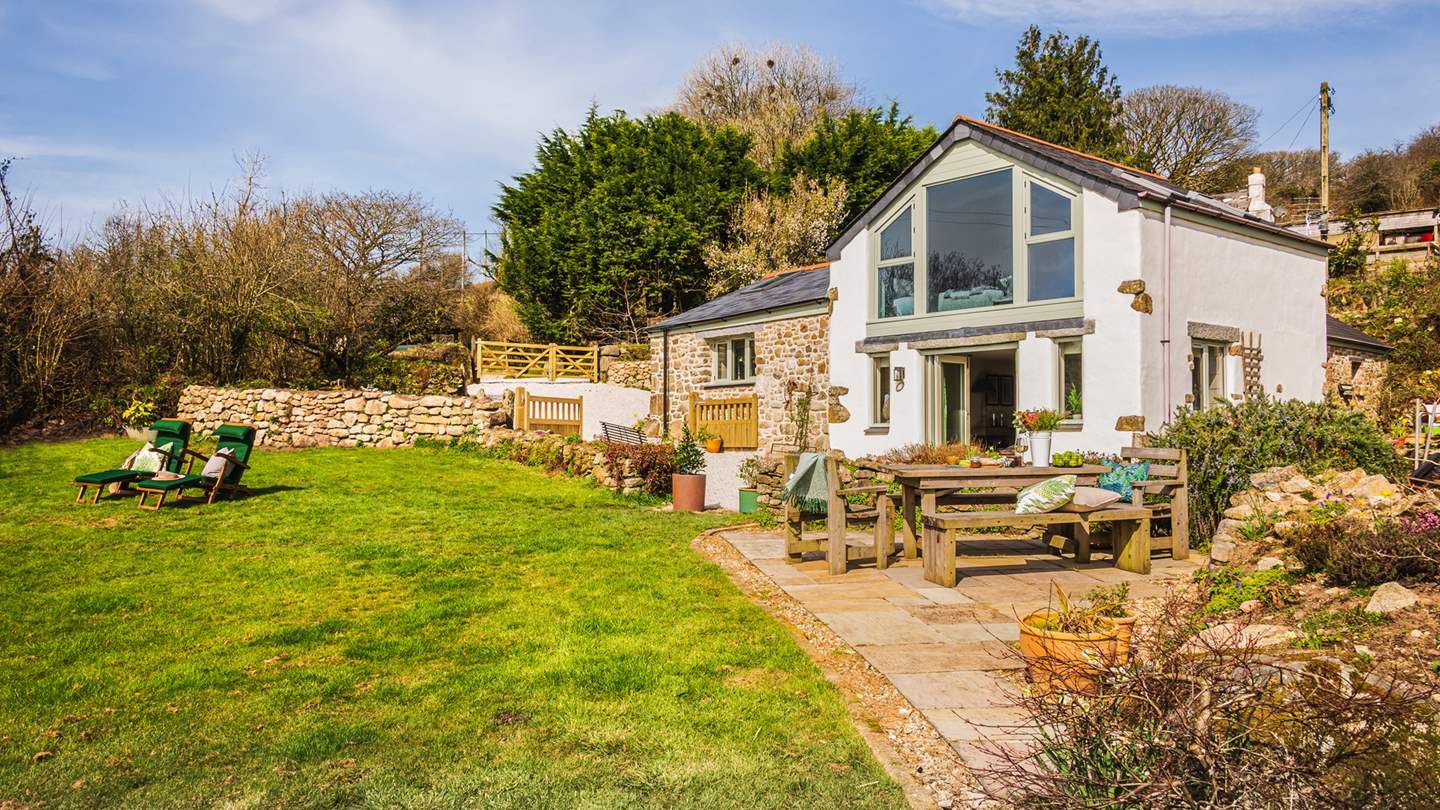 Outside, there's lots of space for relaxing