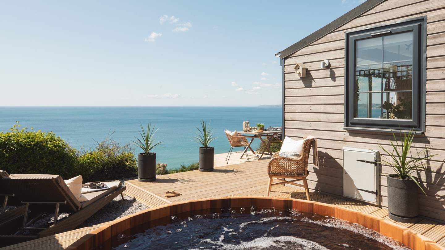 With blissful views wherever you sit, we think the hot tub might be our favourite, whether its basking in the sun or watching the stars at night