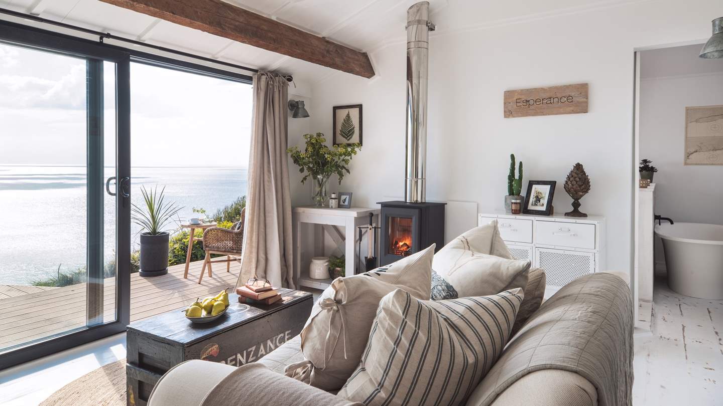 We're dreaming of lounging here on the sofa, gazing out over the sea...bliss!