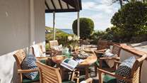 The veranda is the perfect spot for meals alfresco