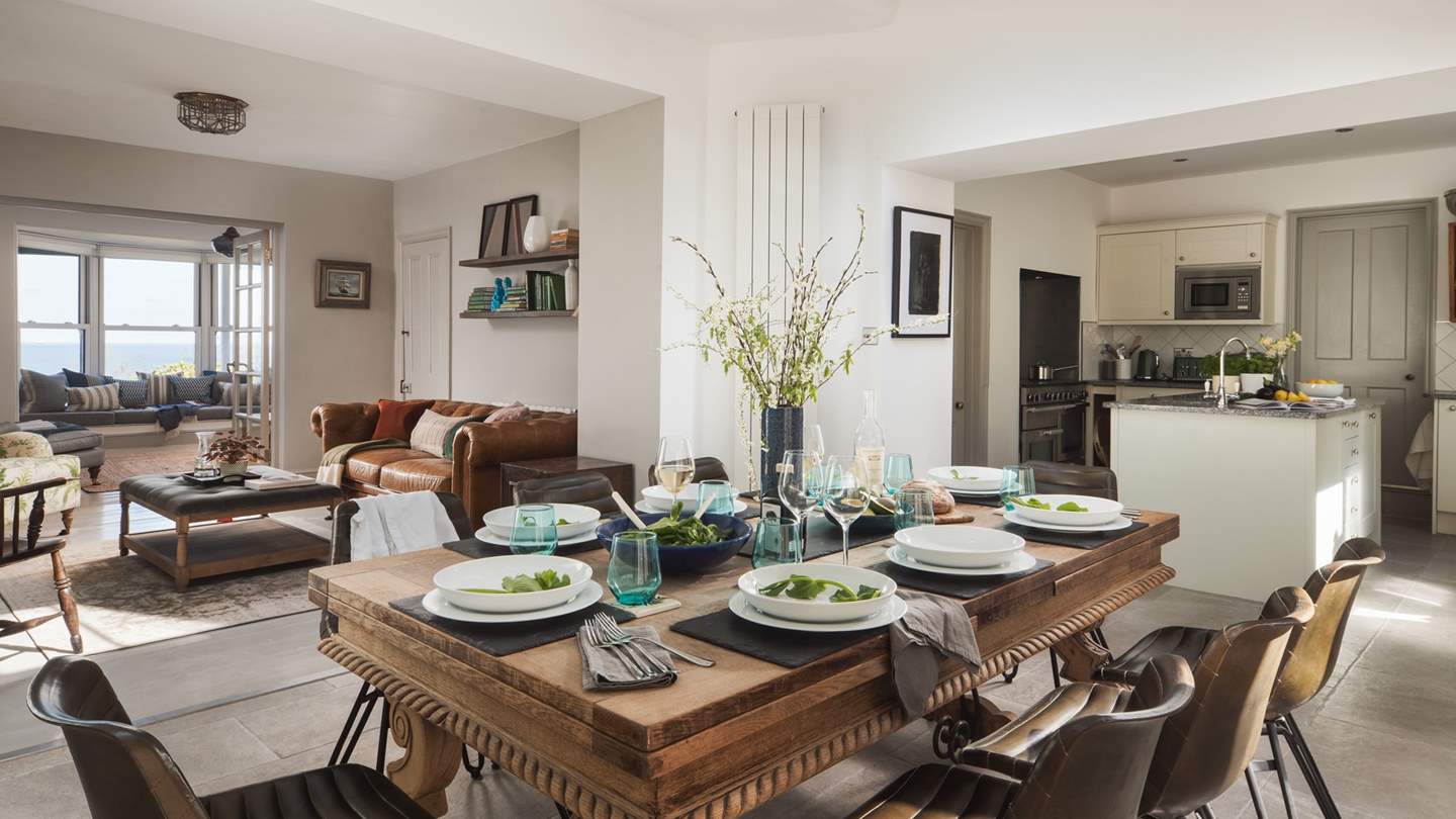 The open plan living space is the perfect setting for informal get togethers