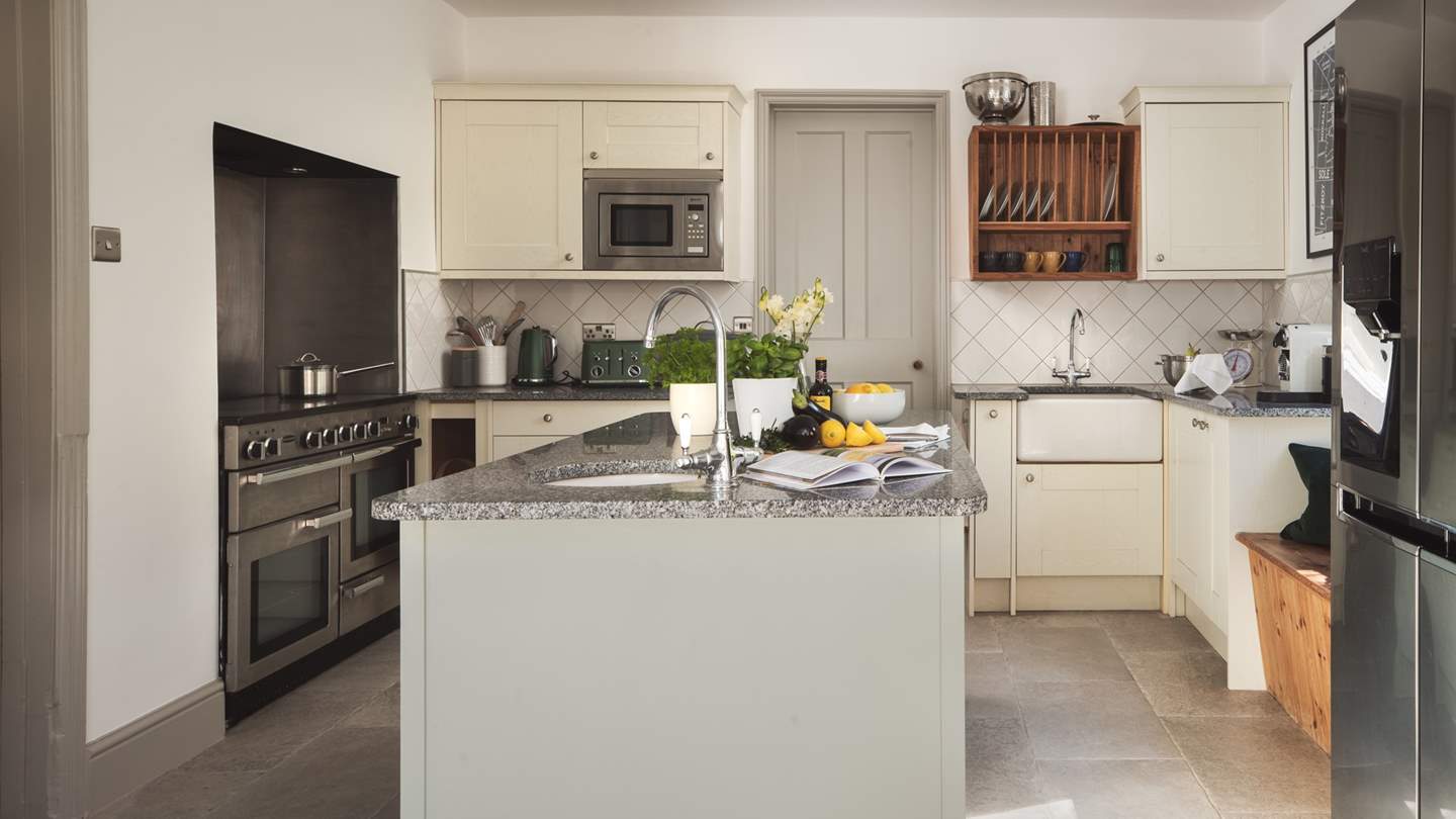 The gorgeous kitchen is full of everything you could possibly need to rustle up a storm