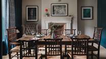 Sumptuous soirées reside in the formal dining room