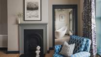 We adore the feature fireplaces throughout St Mary's Cottage, our luxury retreat in York