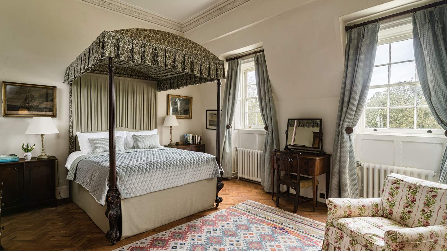 'Sophie' has a marvellous four poster bed plus a bathroom with freestanding bath