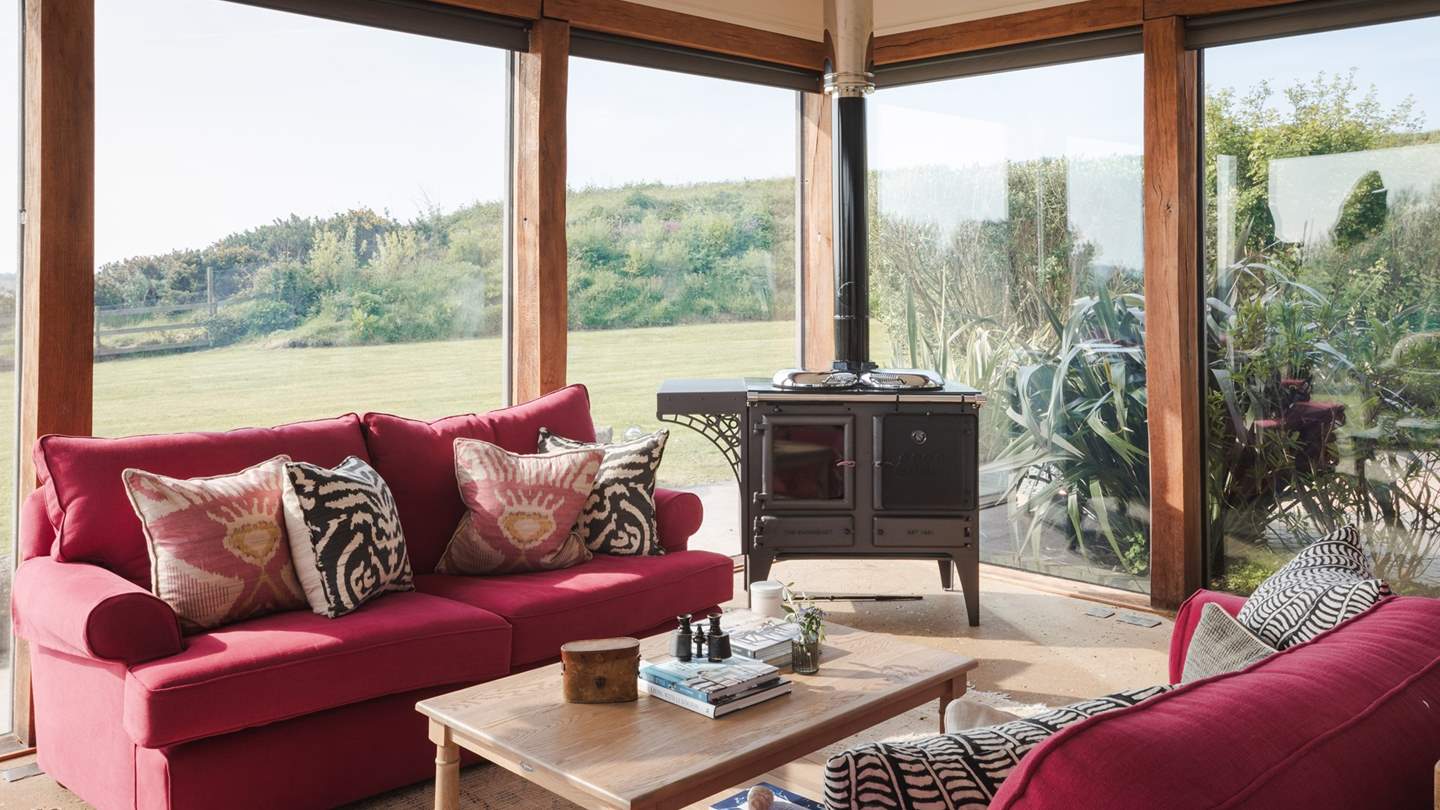 With stunning views, plentiful living space and a cosy wood burning stove 