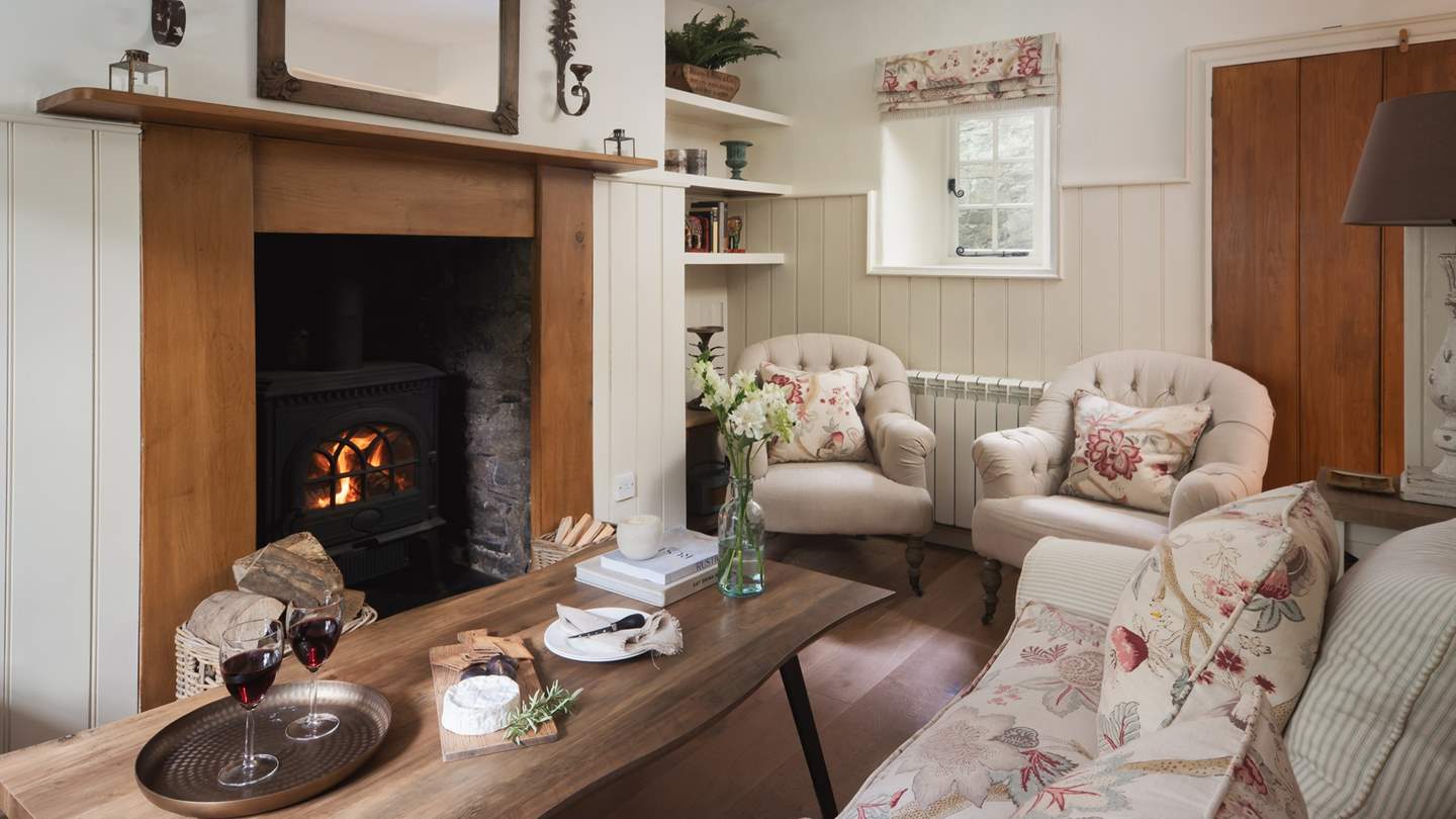 Delight in the warmth of the wood burner...