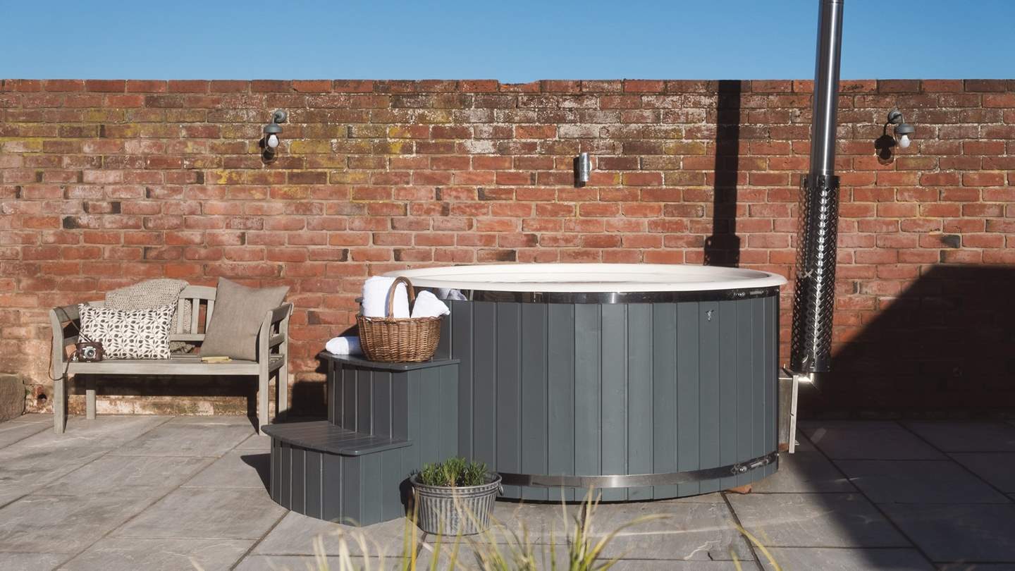 The bubbling hot tub awaits...