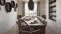 The super-smart dining room, the setting for celebration meals, from Christmas to birthdays and everything in between
