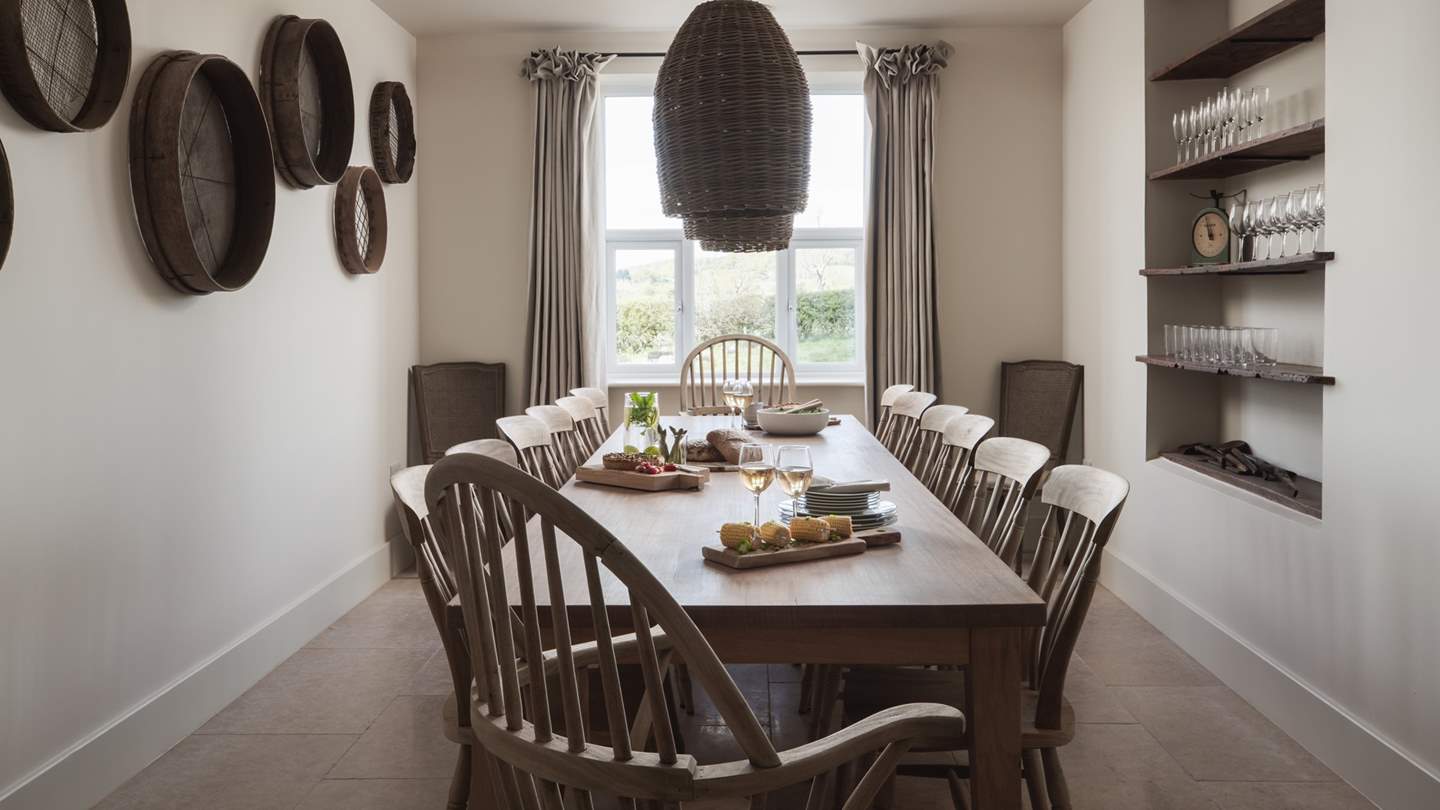 The super-smart dining room, the setting for celebration meals, from Christmas to birthdays and everything in between