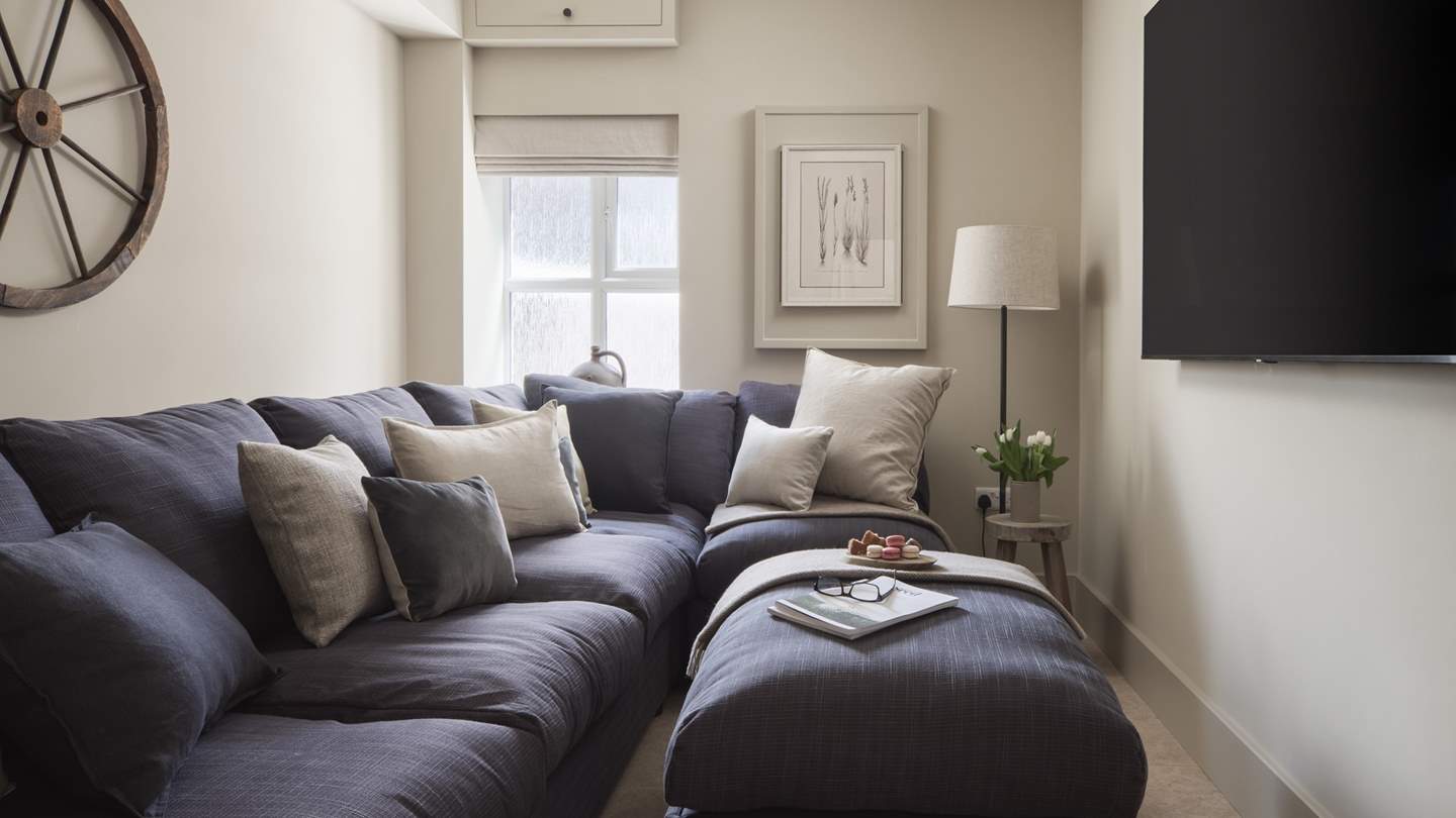 The cinema room complete with 75