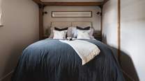 The forth bedroom, cosy and made for snuggles, is a zip and link bed meaning it can be a king sized double or twin beds