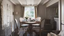 A second dining room - which extends to seat six - is made for more intimate meals
