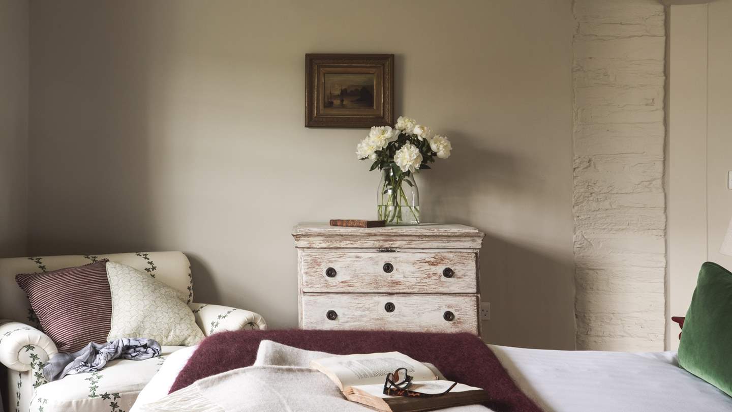 Rich jewel tones complement this lovely room