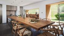 The incredible kitchen with huge bespoke table is just a joy to cook in